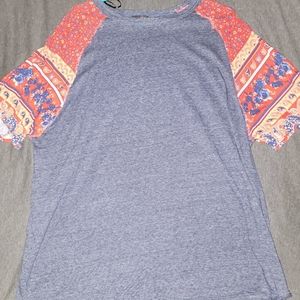 Gigio Accent Sleeve T-Shirt - Medium - Blue